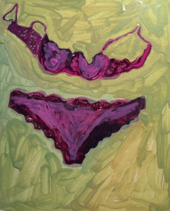 Lingerie Still Life, Painting, Gouache on Paper