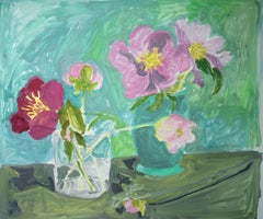 Peonies, Painting, Gouache on Paper