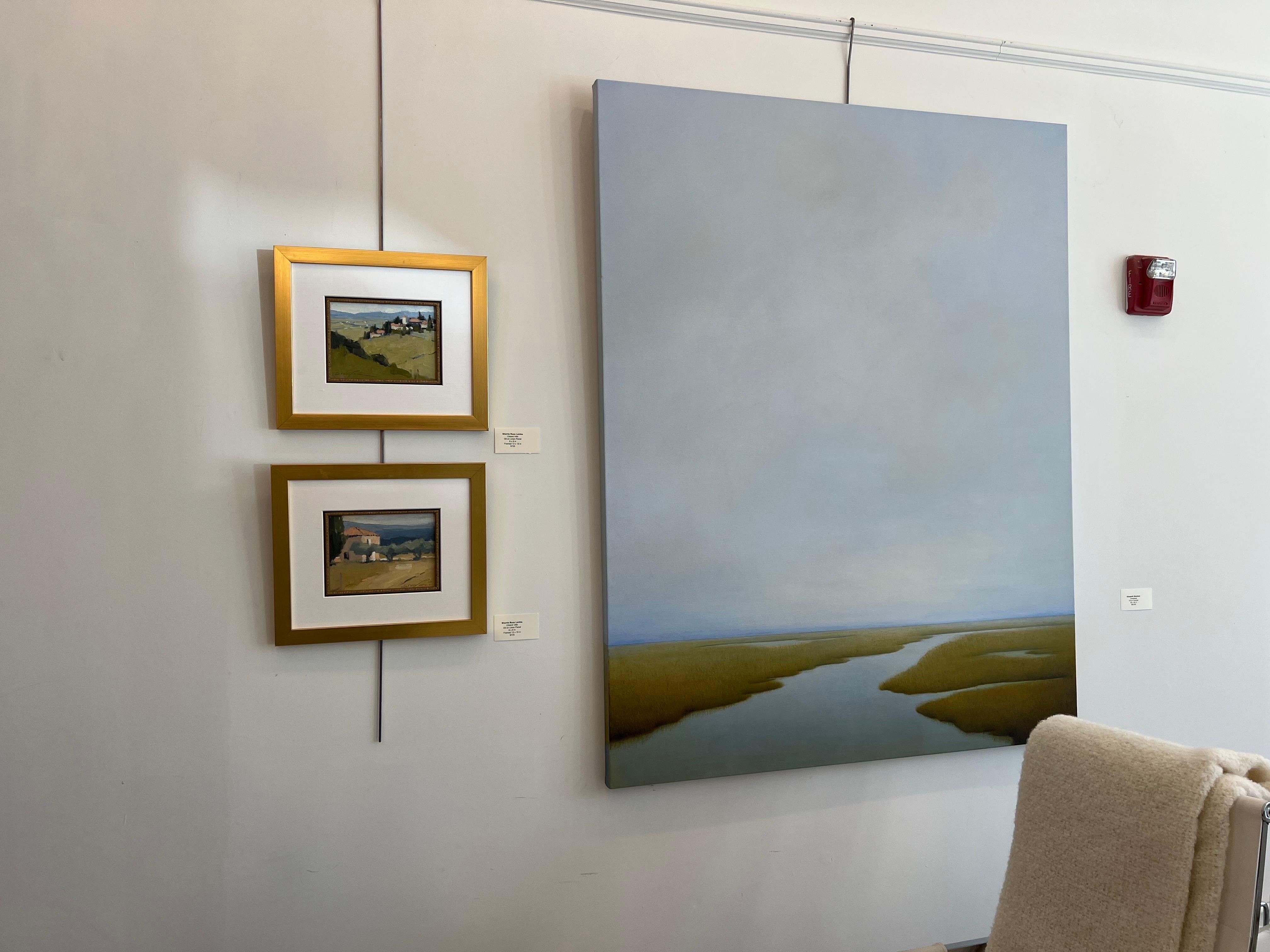 Causeway d'Elizabeth Stockton, grande peinture de paysage contemporain vertical 1