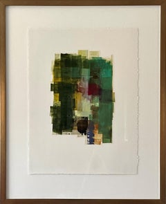 Verde by Elizabeth Stockton, Contemporary Oil on paper framed Painting