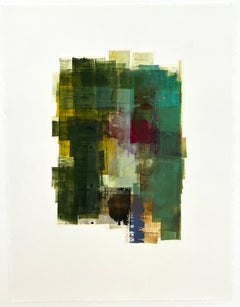 Verde by Elizabeth Stockton, Contemporary Oil on paper framed Painting