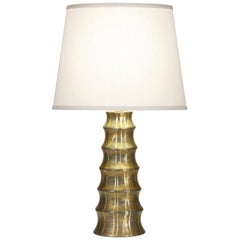 Elizabeth Table Lamp in Gold and Gray Ceramic by CuratedKravet