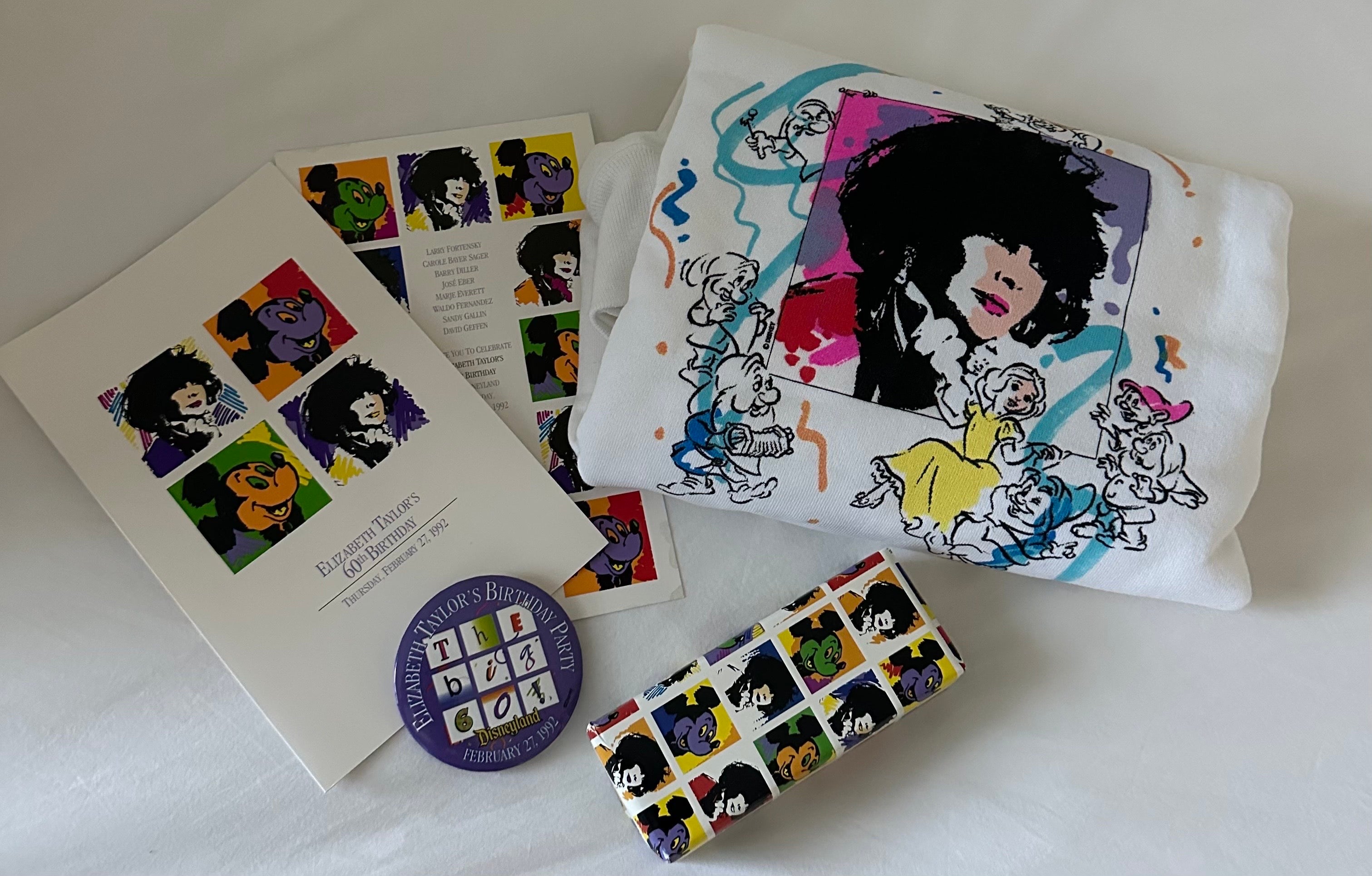 American Elizabeth Taylor 60th Birthday Party at Disneyland Resort Goodie Bag - Rare 1992 For Sale