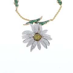 Elizabeth Taylor Collection 4.51ct Diamond and 2.76 ct Emerald Daisy Necklace