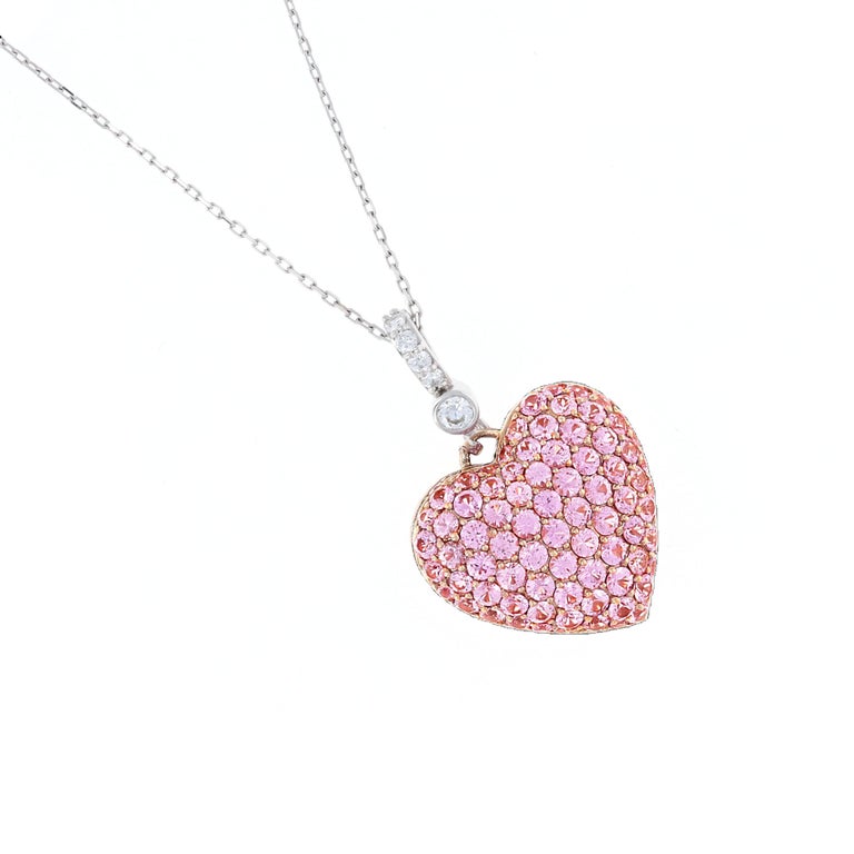 Elizabeth Taylor Designer Collection Diamond Pink Sapphire Heart Shape ...