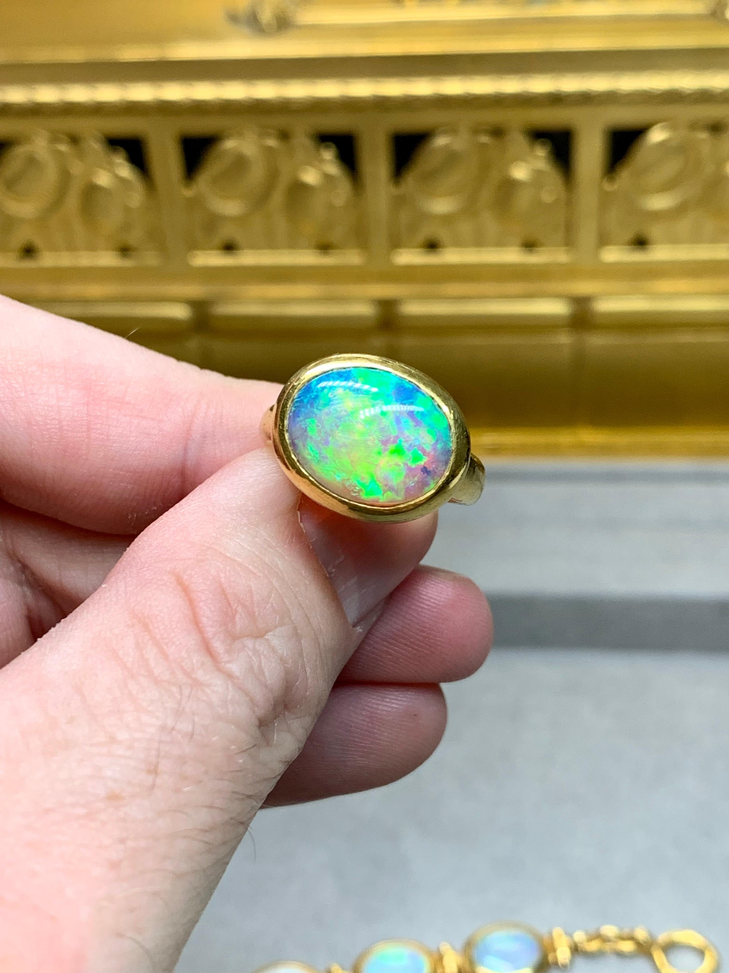 Elizabeth Taylor DARLENE De Sedle Oro 22K e Opale Suite di diamanti Christie's 2011 in vendita 6