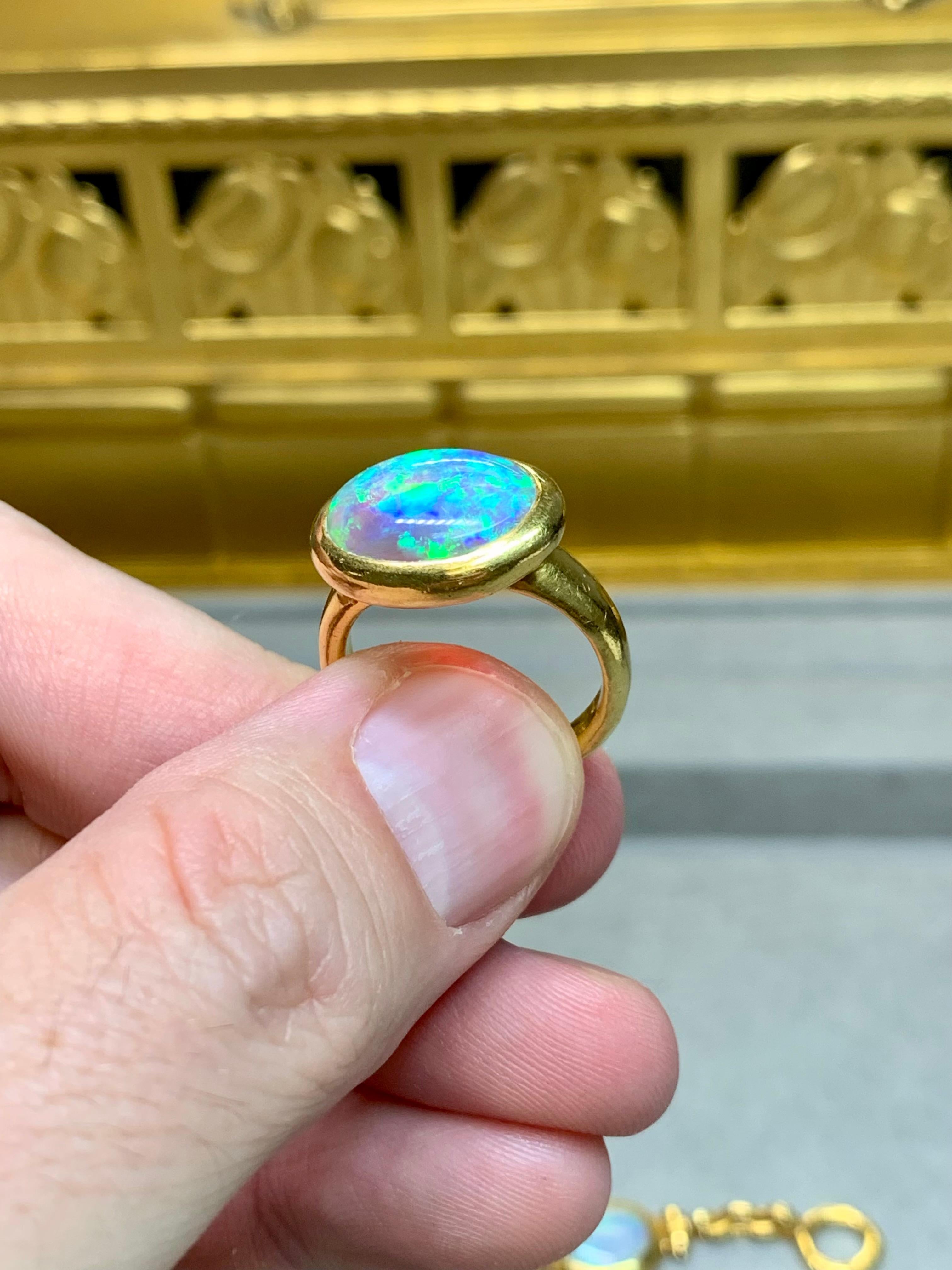 Elizabeth Taylor DARLENE De Sedle Oro 22K e Opale Suite di diamanti Christie's 2011 in vendita 7