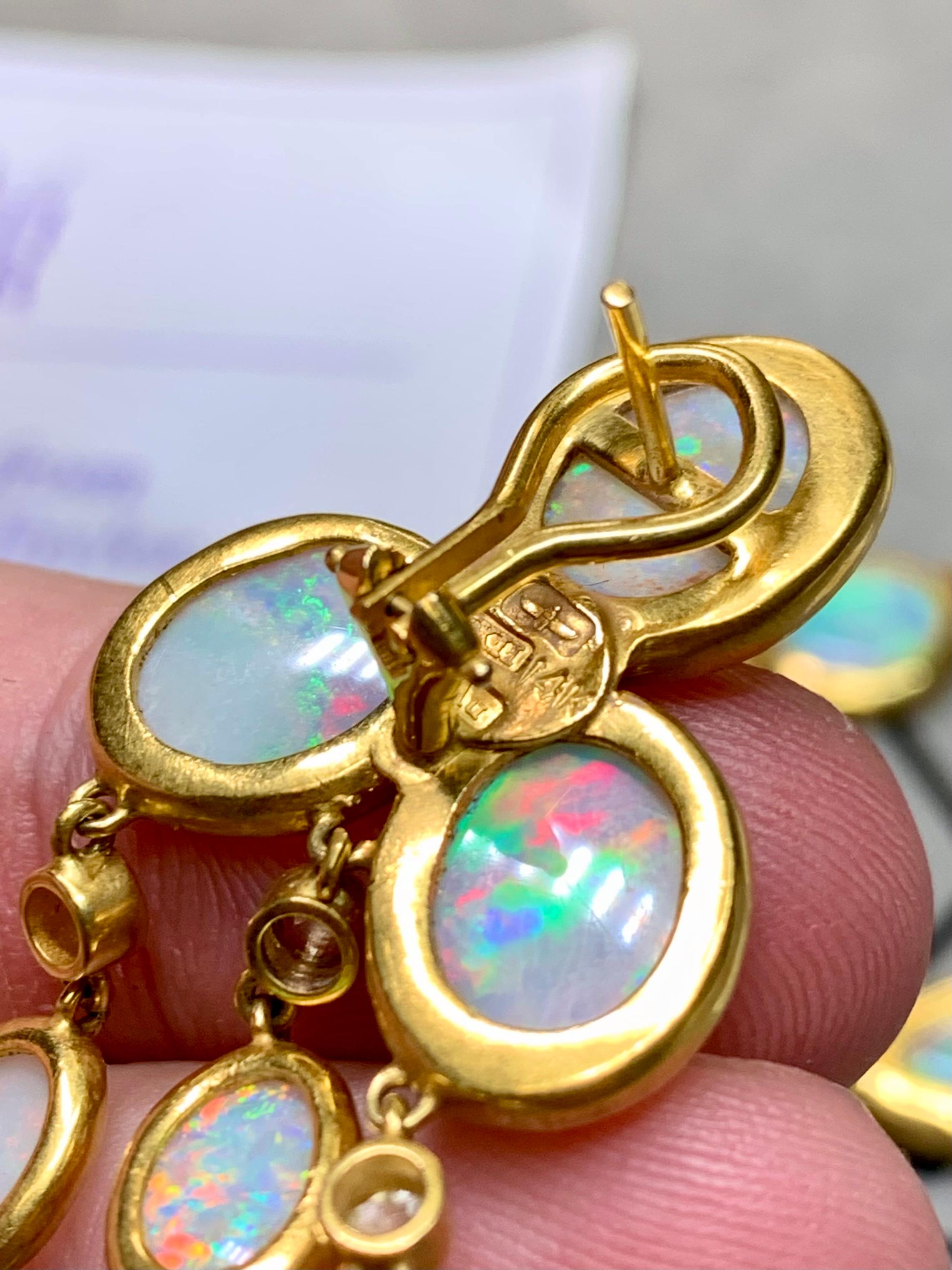 Elizabeth Taylor DARLENE De Sedle Oro 22K e Opale Suite di diamanti Christie's 2011 in vendita 11