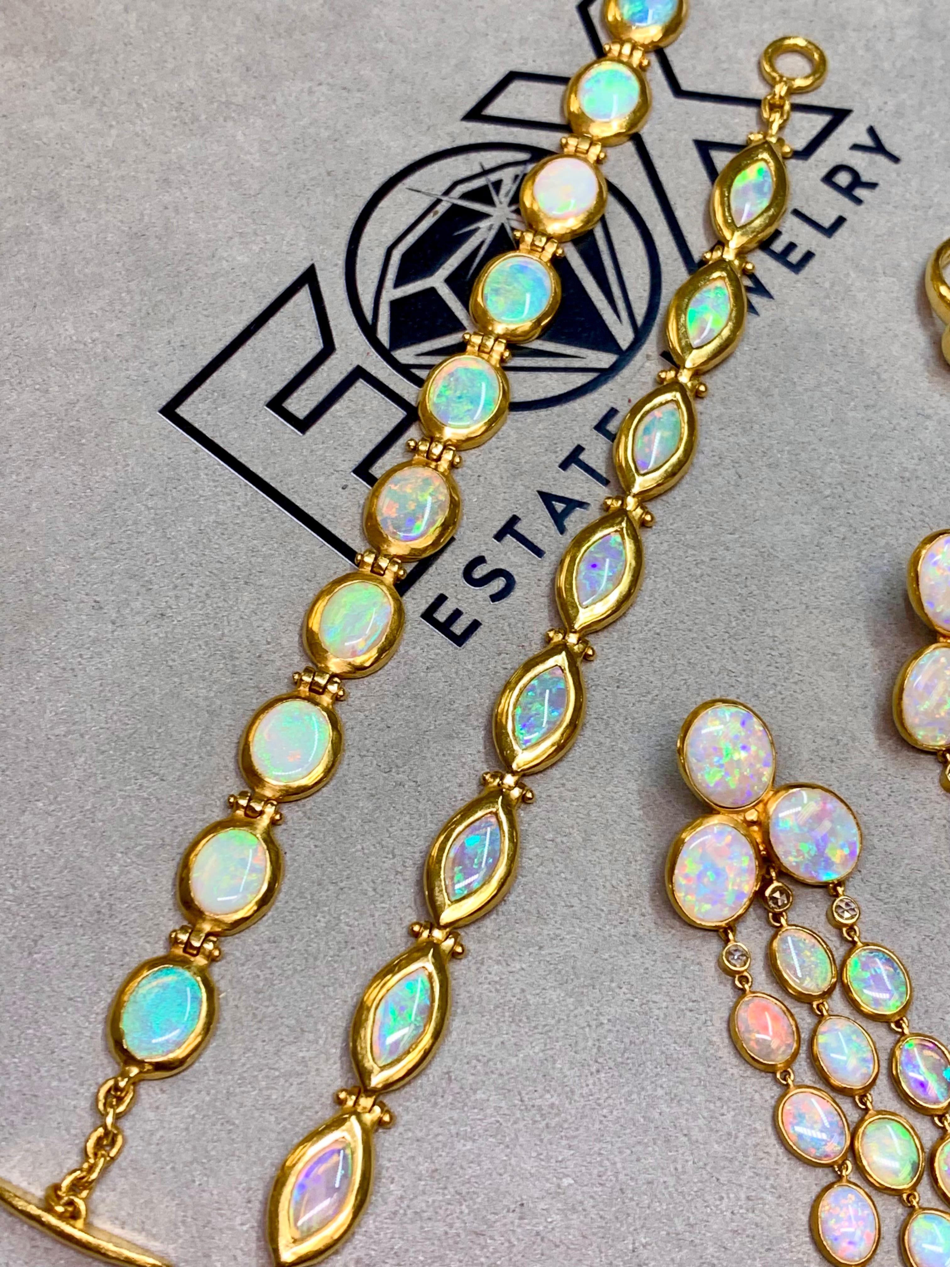 Elizabeth Taylor DARLENE De Sedle Oro 22K e Opale Suite di diamanti Christie's 2011 In condizioni ottime in vendita a Winter Springs, FL