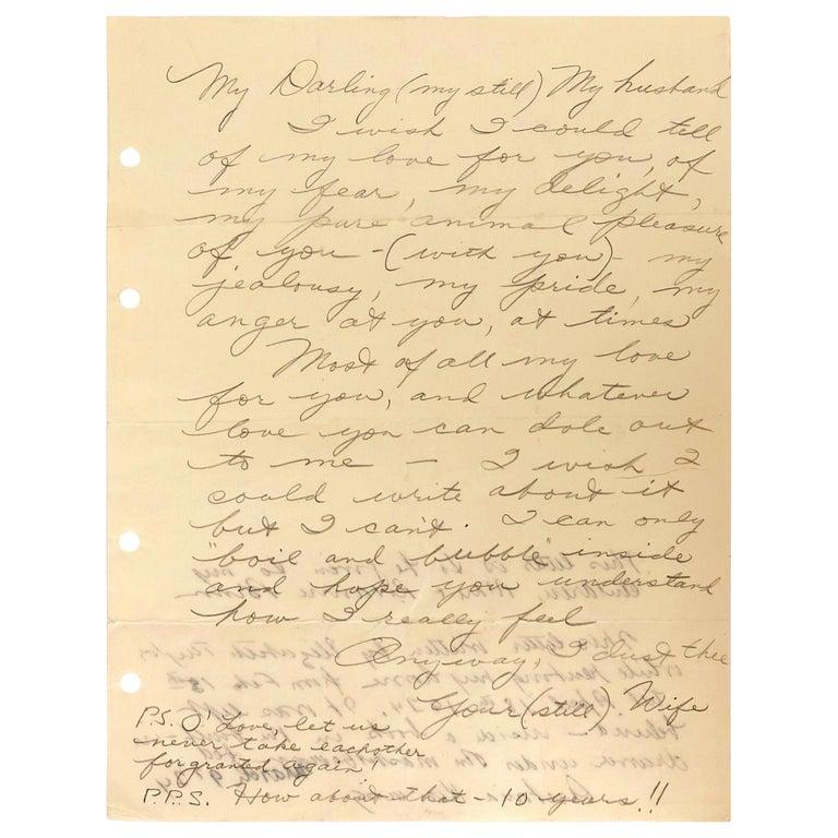 Elizabeth Taylor 1970s Handwritten Love Letter to Richard Burton In Good Condition In Jersey, GB