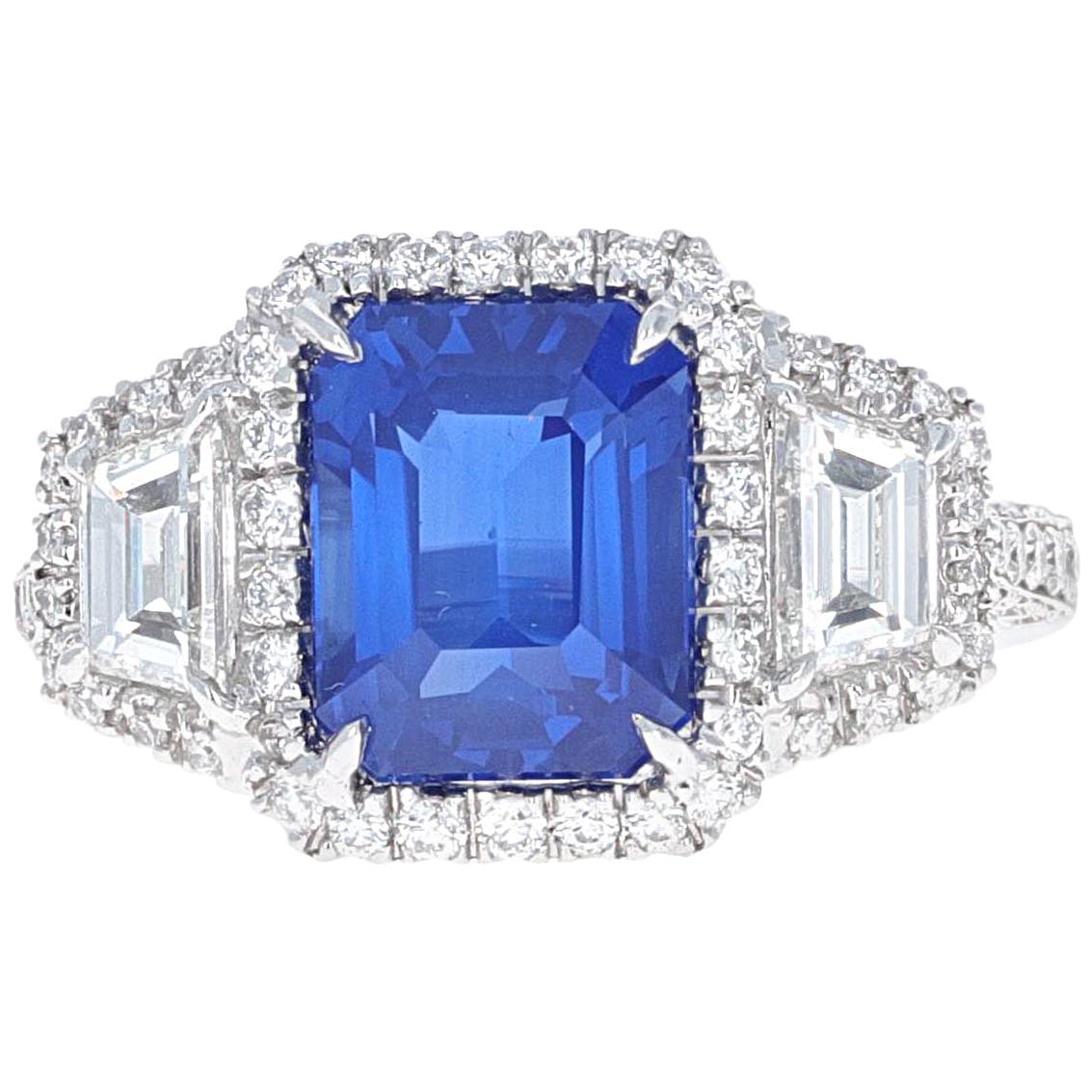 Elizabeth Taylor, House of Taylor 4.50 Carat Sapphire and .96 Carat Diamond Ring