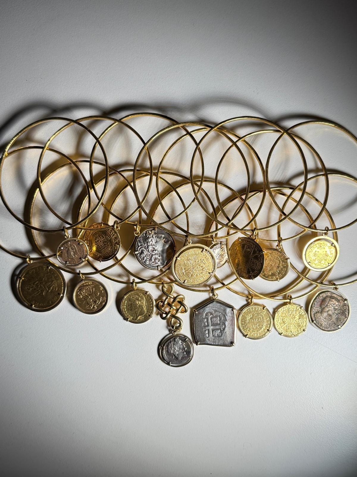 American Elizabeth Taylor's Personal Gold Charm Bracelets 1960s For Sale