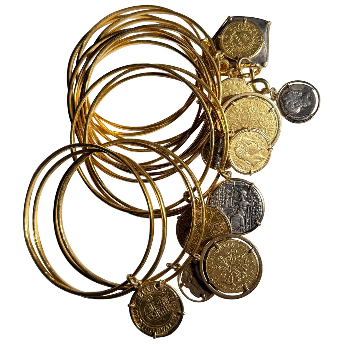 Elizabeth Taylor's Personal Gold Charm Bracelets 1960s For Sale
