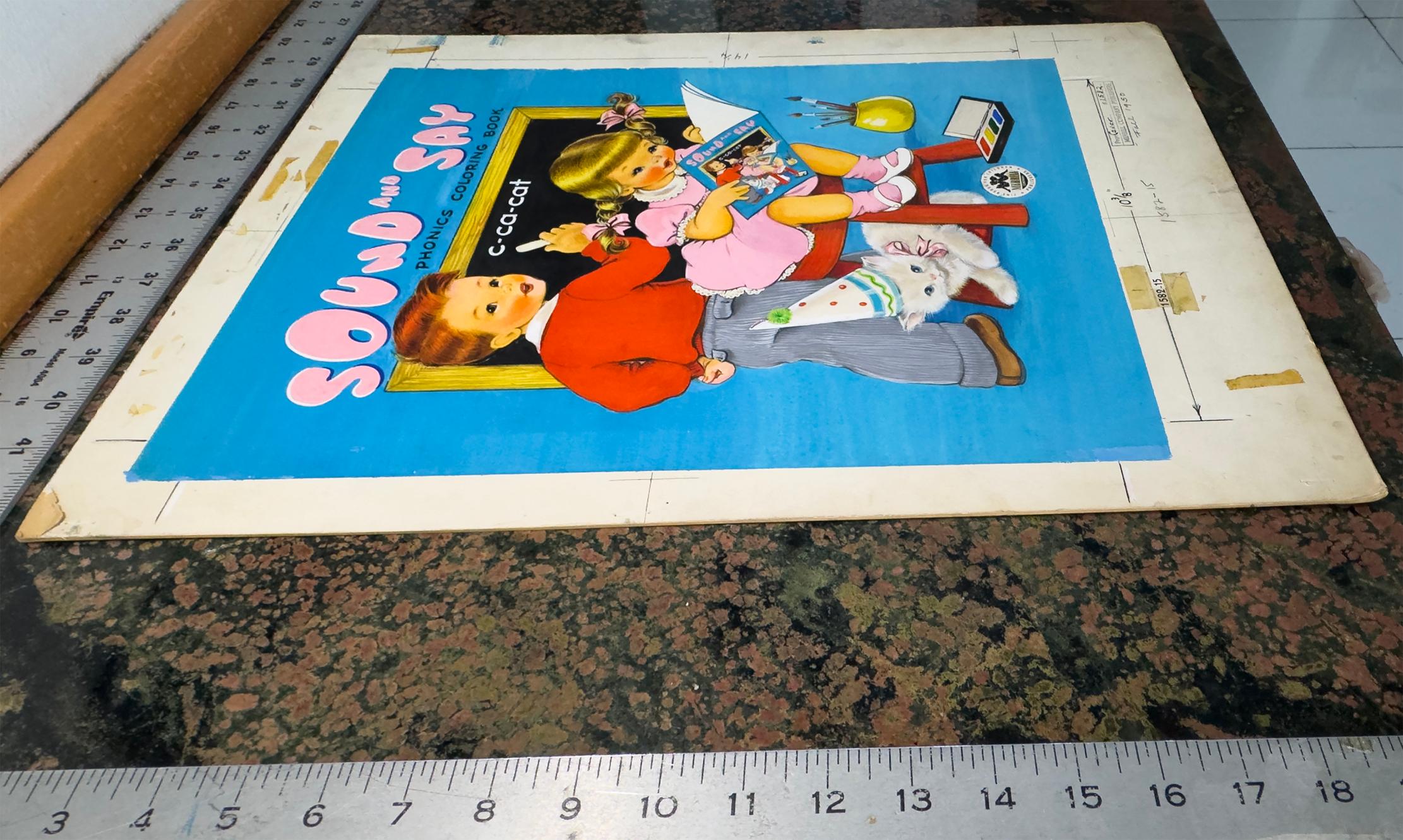 Children's Coloring Book Cover Art - Merrill Company - Female Illustrator For Sale 3
