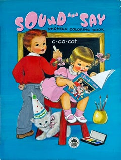 Children's Coloring Book Cover Art - Merrill Company - Female Illustrator