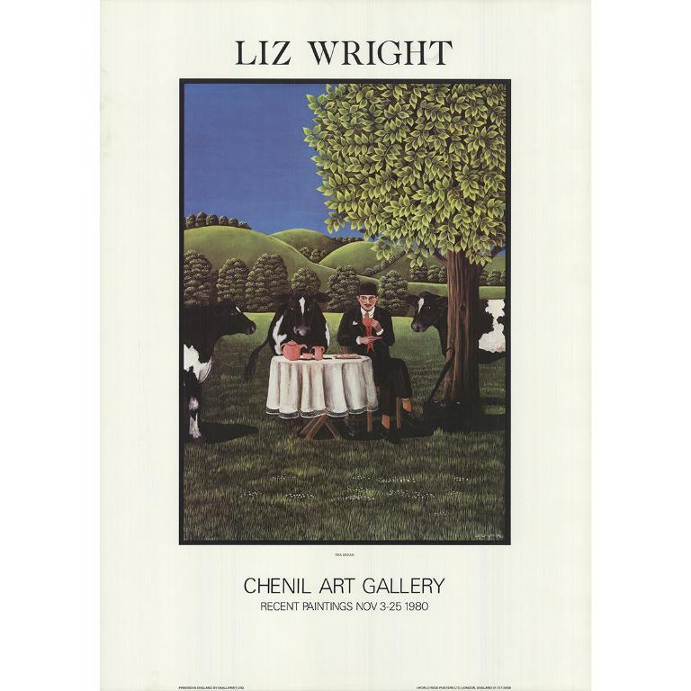Liz Wright „Tea Break“ 1980- Poster, Liz Wright – Print von Elizabeth Wright