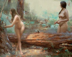 "Foragers" by Elizabeth Zanzinger, Original Oil Painting, Female Nudes