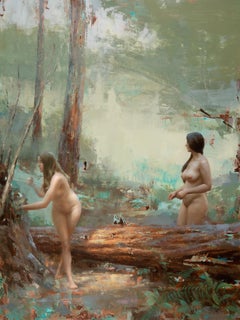 "Foragers" by Elizabeth Zanzinger, Original Oil Painting, Female Nudes
