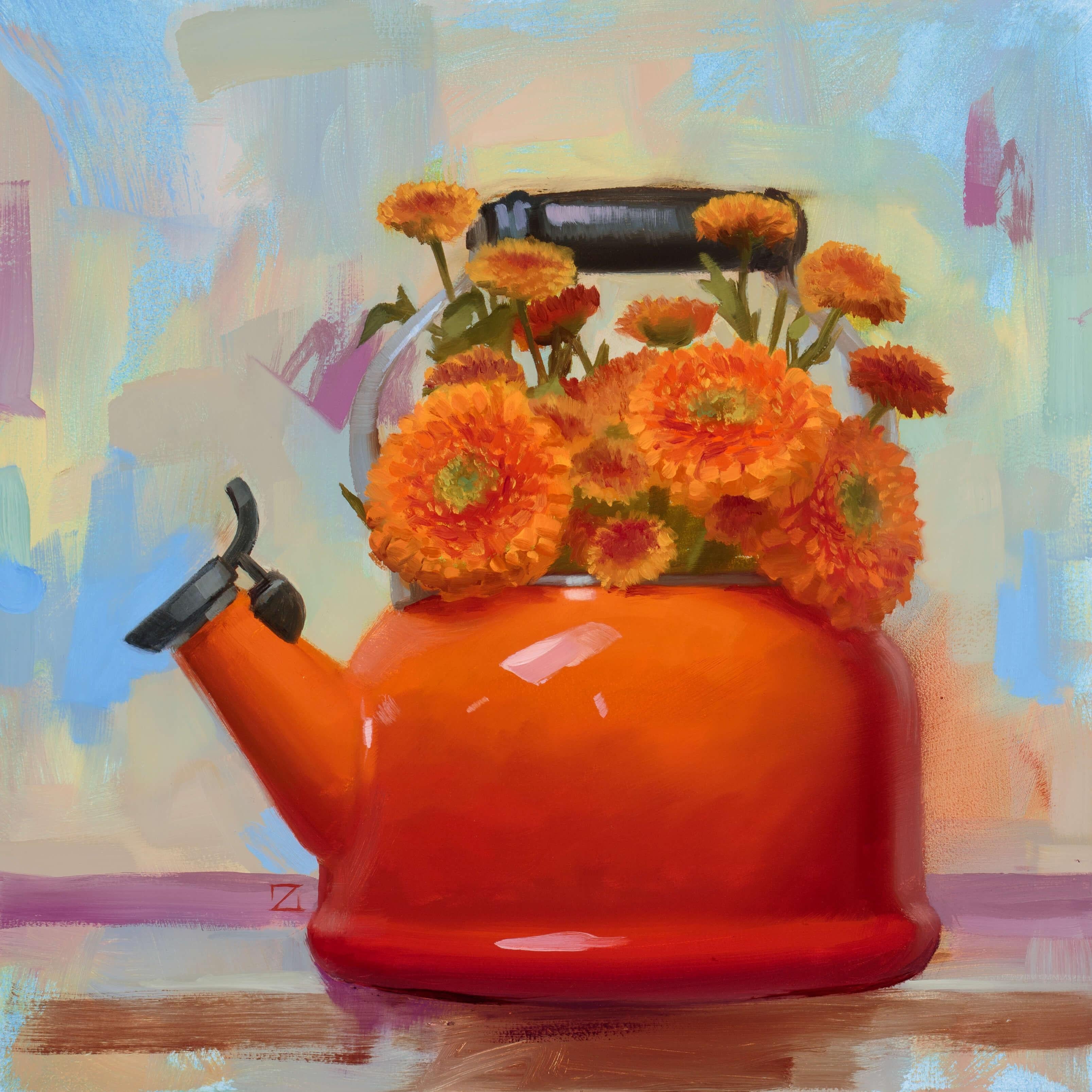 "Market Flowers III" Original Realist Floral Still-Life Oil Painting