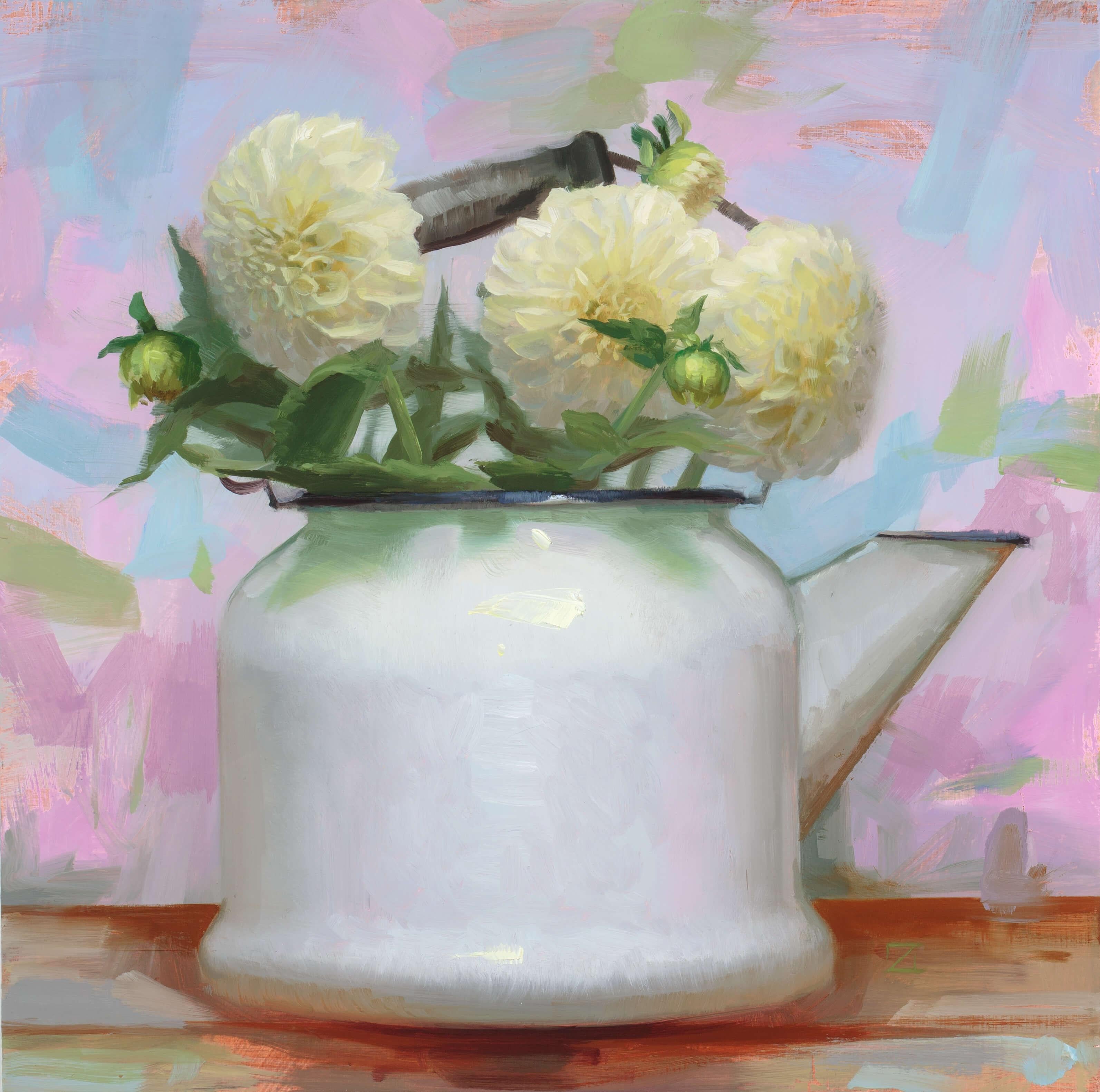 "Market Flowers IV" Original Realist Floral Still-Life Oil Painting