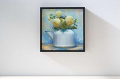 "Flores de mercado V" Pintura al óleo original de bodegón floral realista