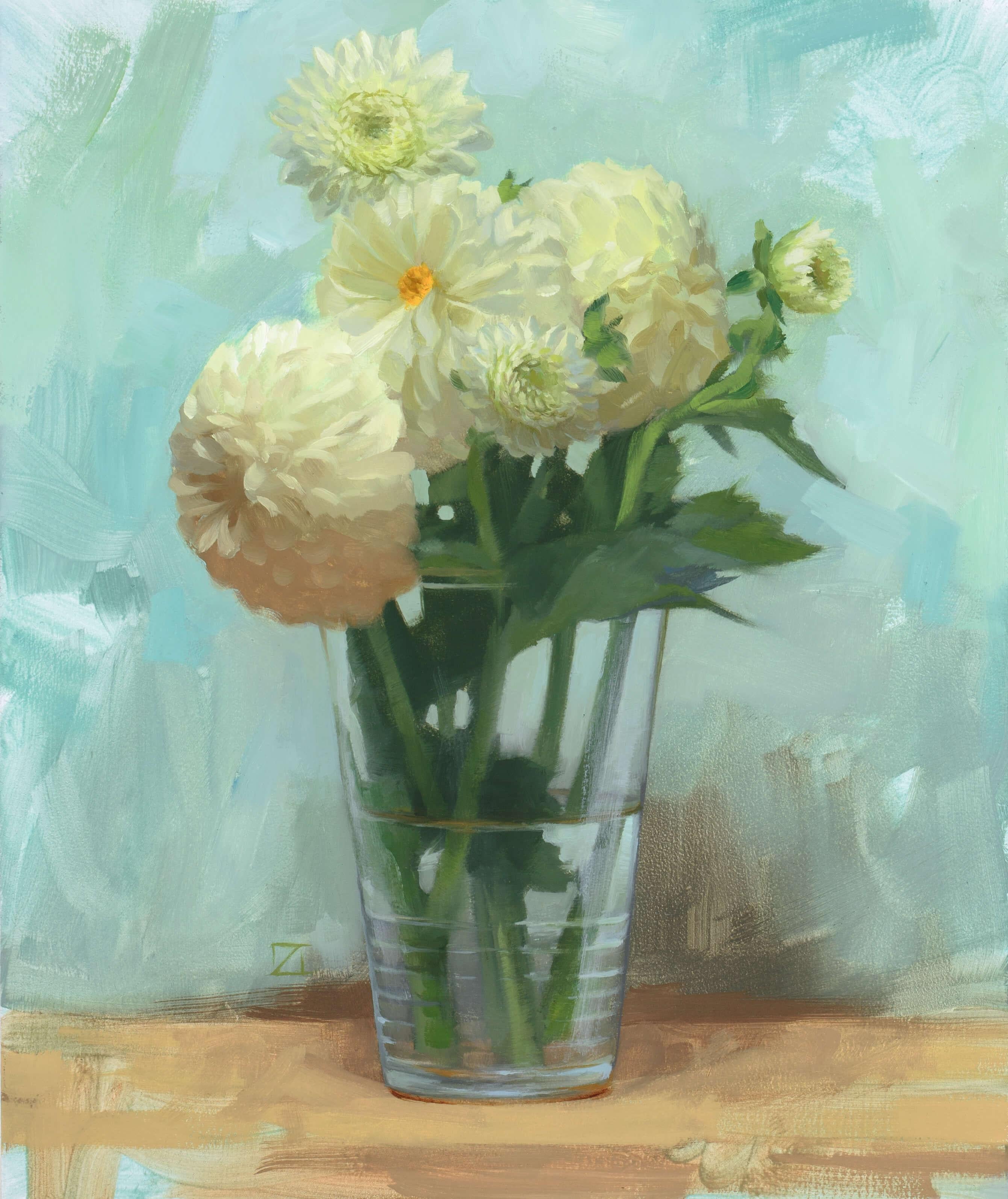 "Market Flowers VI" Original Realist Floral Still-Life Oil Painting