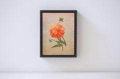 "Rosa Dahlien III" Original Realistisches Blumenstillleben Ölgemälde