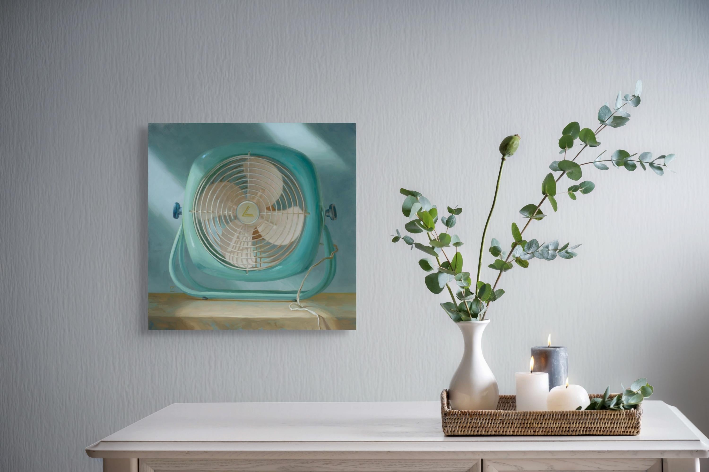 „Shop Fan“ von Elizabeth Zanzinger, Original-Ölgemälde, farbenfrohes Stillleben im Angebot 7