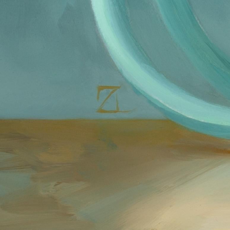 „Shop Fan“ von Elizabeth Zanzinger, Original-Ölgemälde, farbenfrohes Stillleben im Angebot 8