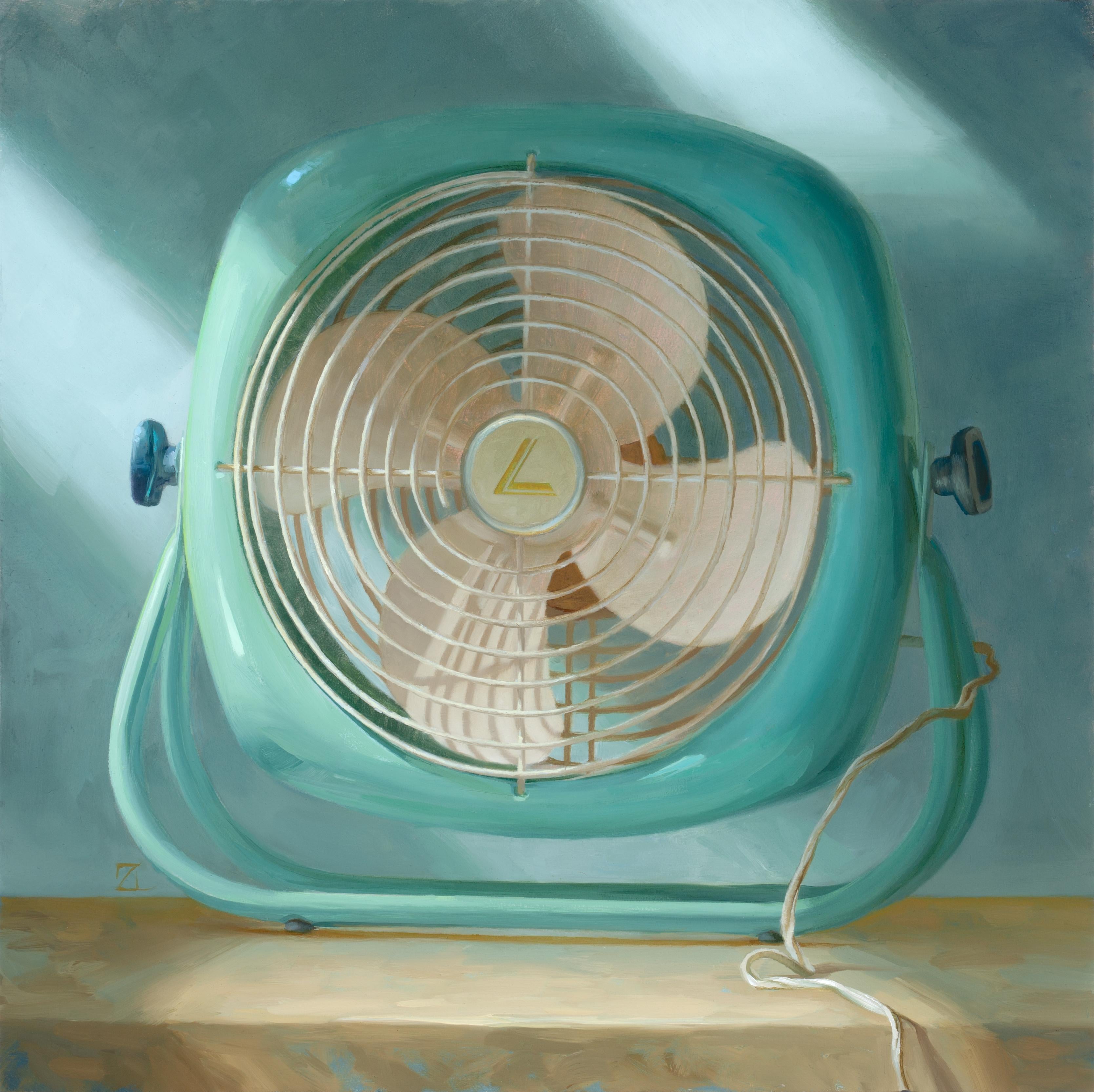 "Abanico de tienda" por Elizabeth Zanzinger Pintura al óleo original, Naturaleza muerta colorida
