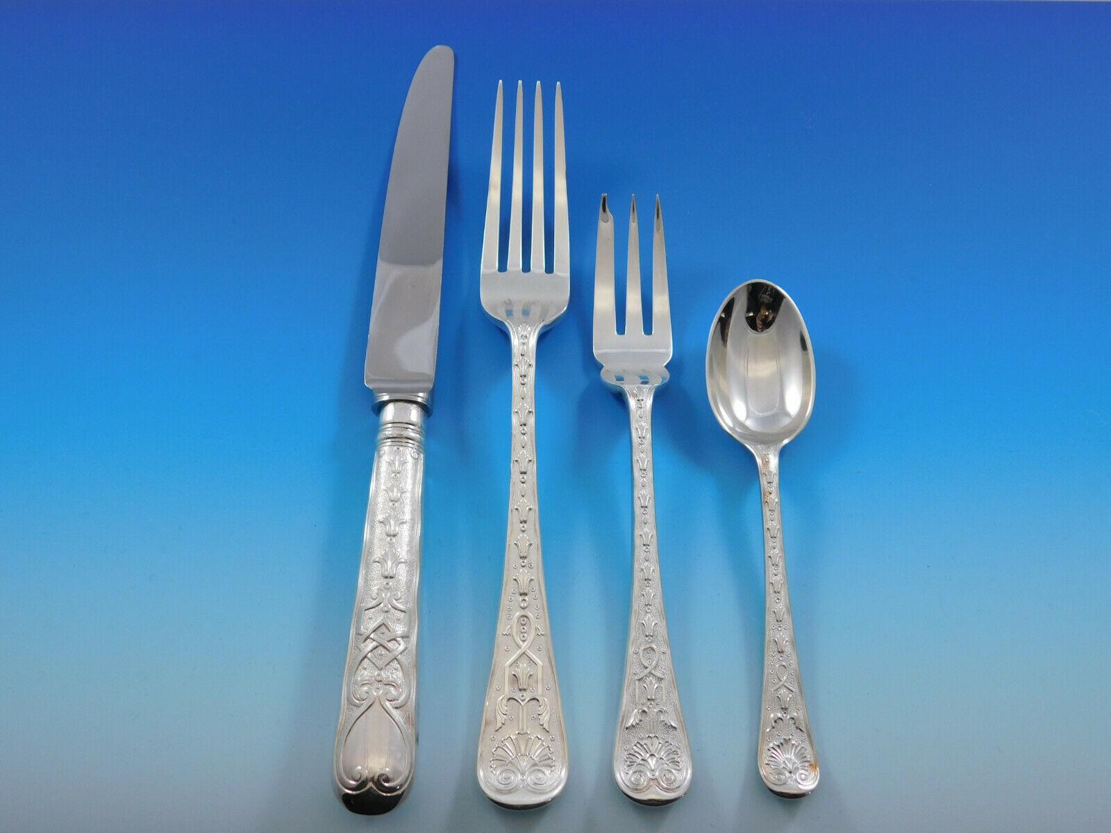 Elizabethan by CJ Vander Sterling Silver Flatware Set 12 Service Dinner 101 pcs In Excellent Condition In Big Bend, WI