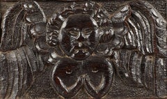 Elizabethan Oak Angel Panel, English, circa 1580-1600