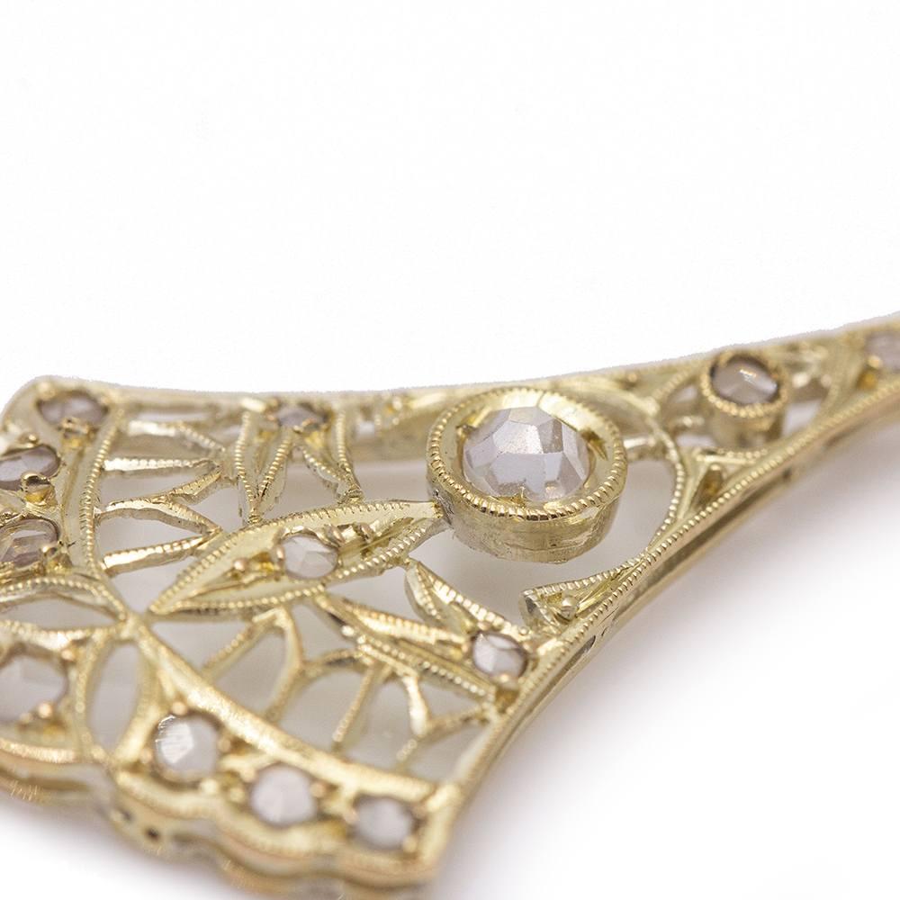 Women's Elizabethan Pendant 1880 with Diamonds For Sale