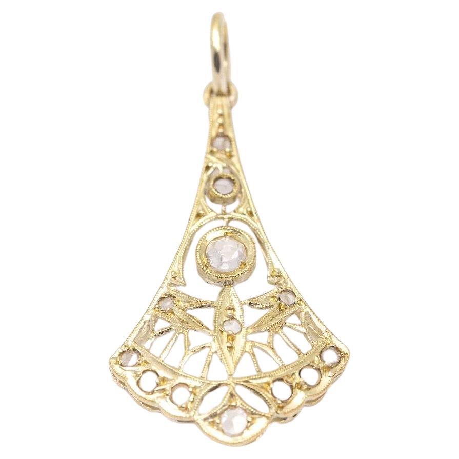 Elizabethan Pendant 1880 with Diamonds For Sale