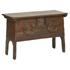Elizabethan Period Carved Oak Marriage Chest