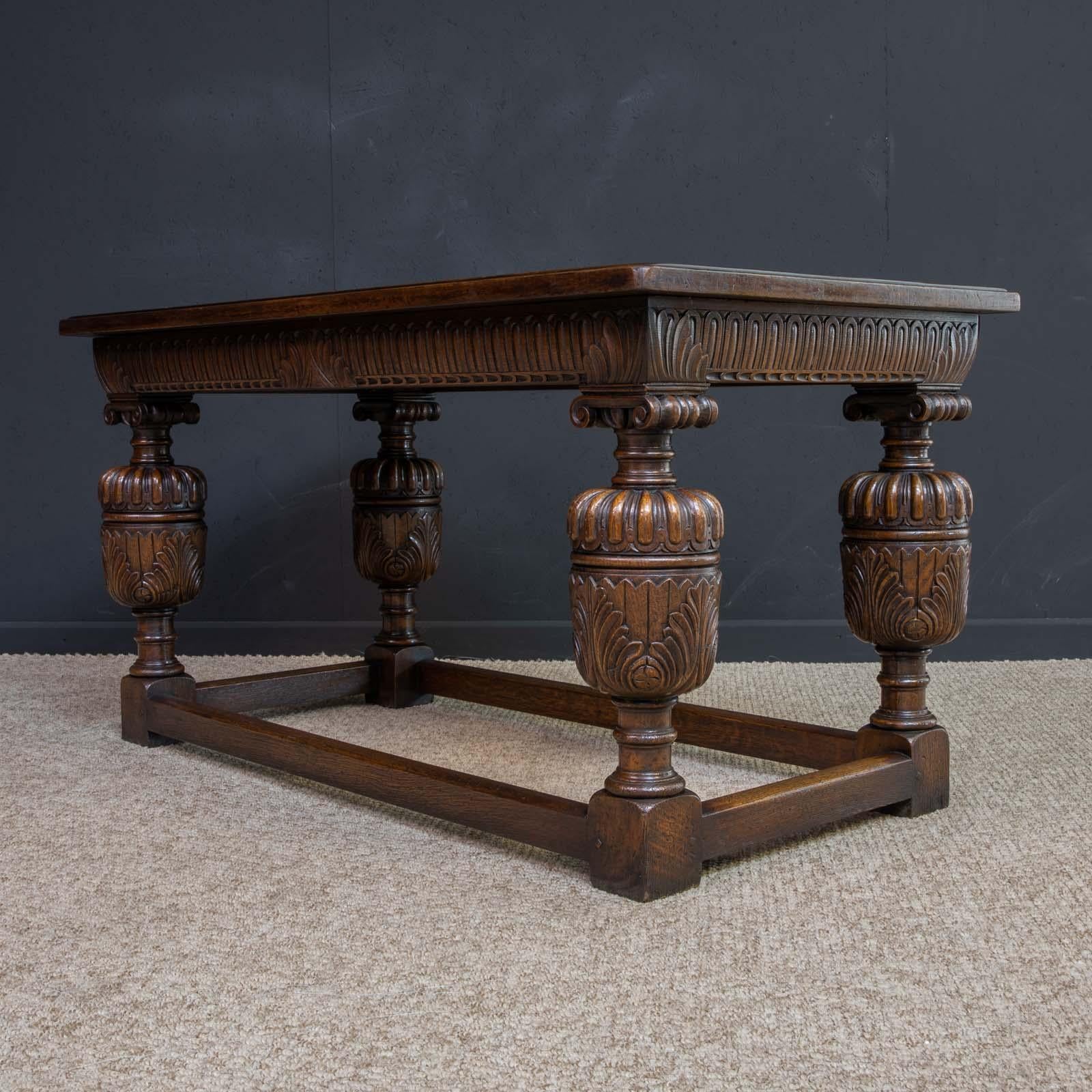 Elizabethan Style Oak Refectory Table 7