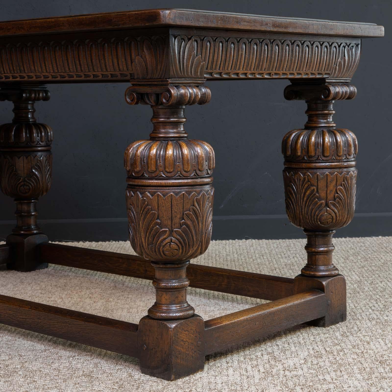 Elizabethan Style Oak Refectory Table 8
