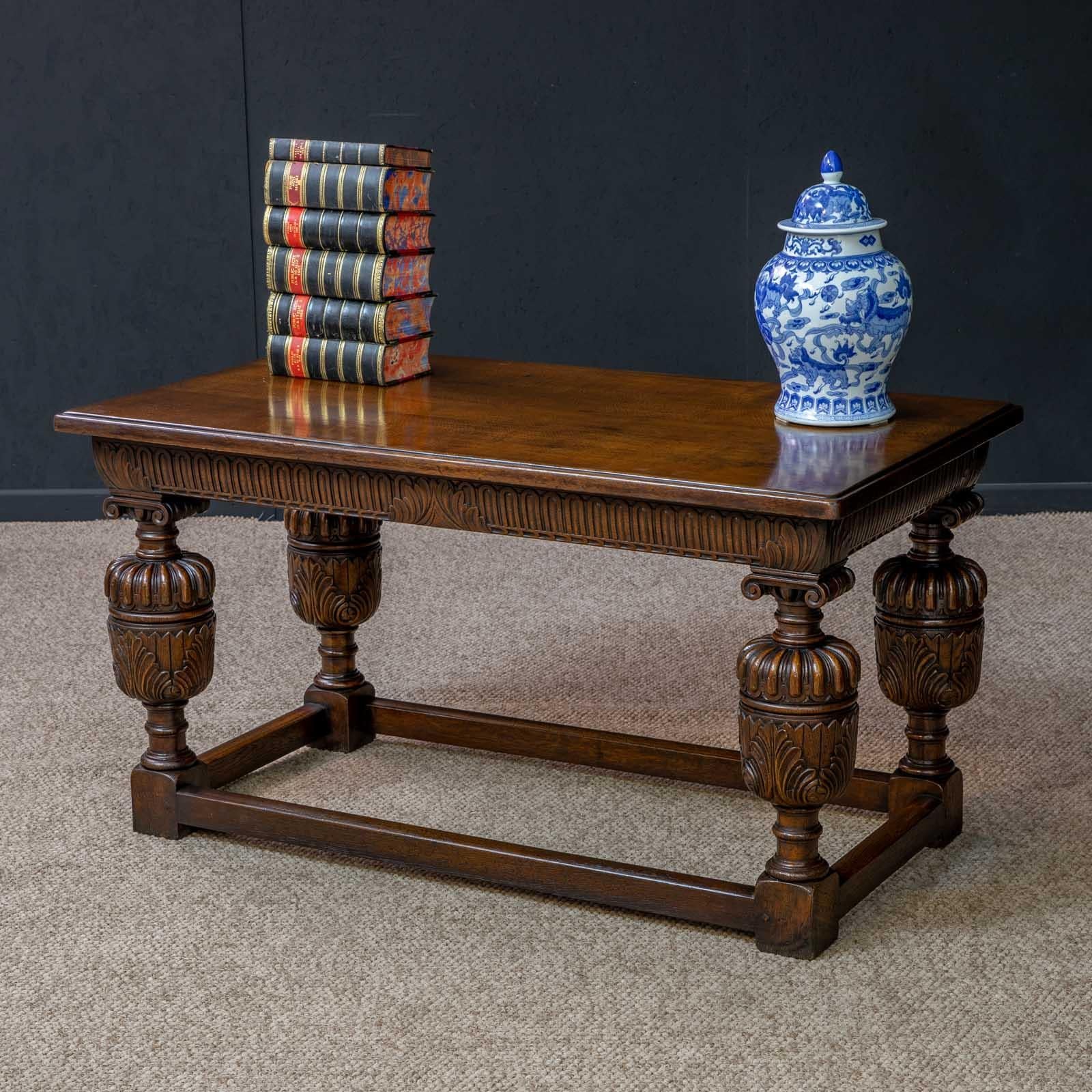 English Elizabethan Style Oak Refectory Table