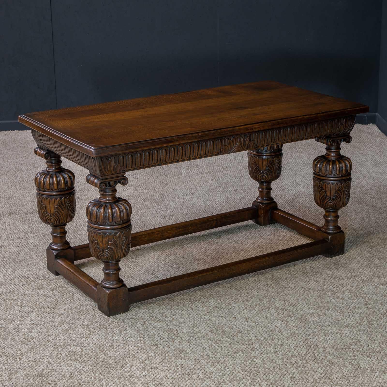 Early 20th Century Elizabethan Style Oak Refectory Table