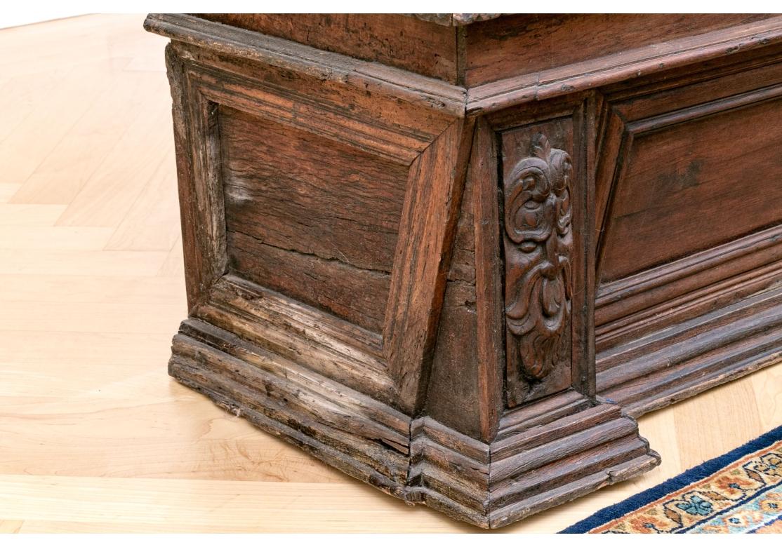 Elizabethan Style  Storage Bench Crafted From 18th Century Carved Elements For Sale 9
