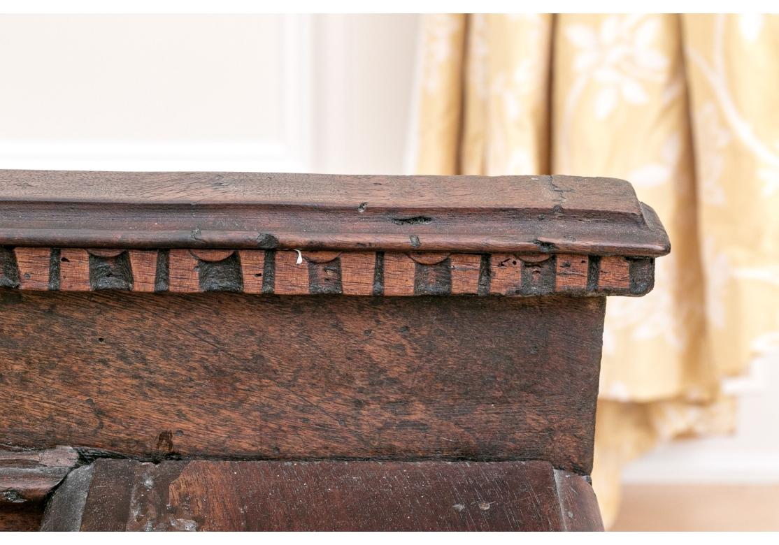 Elizabethan Style  Storage Bench Crafted From 18th Century Carved Elements For Sale 10