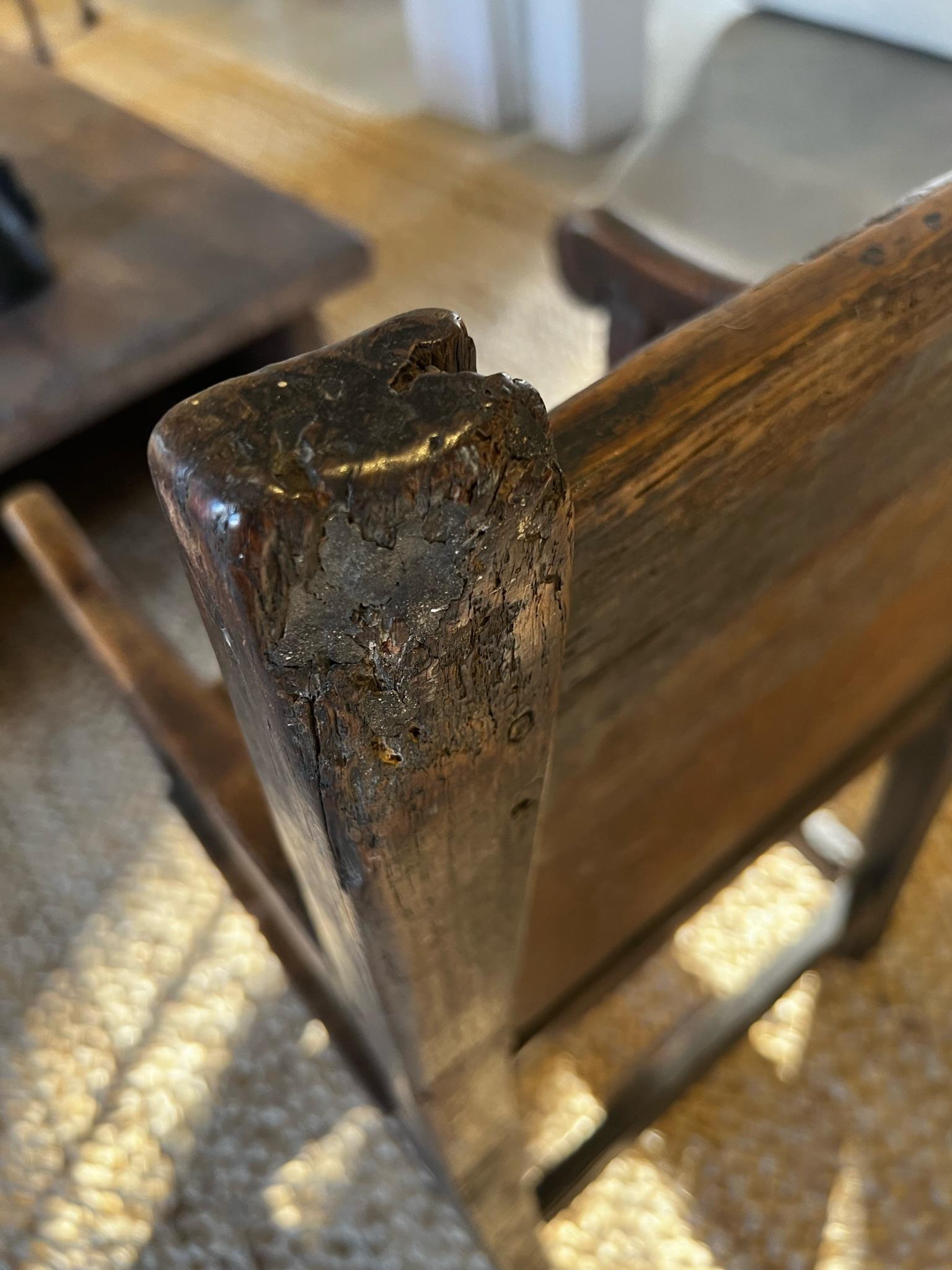 18th Century and Earlier Elizabethan 'Tudor' Hand Carved Oak Wainscot Arm Chair For Sale