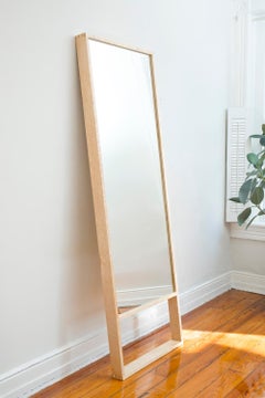 Elizabeth's Standing Full Length Floor Modern Mirror in Bird's-Eye Maple
