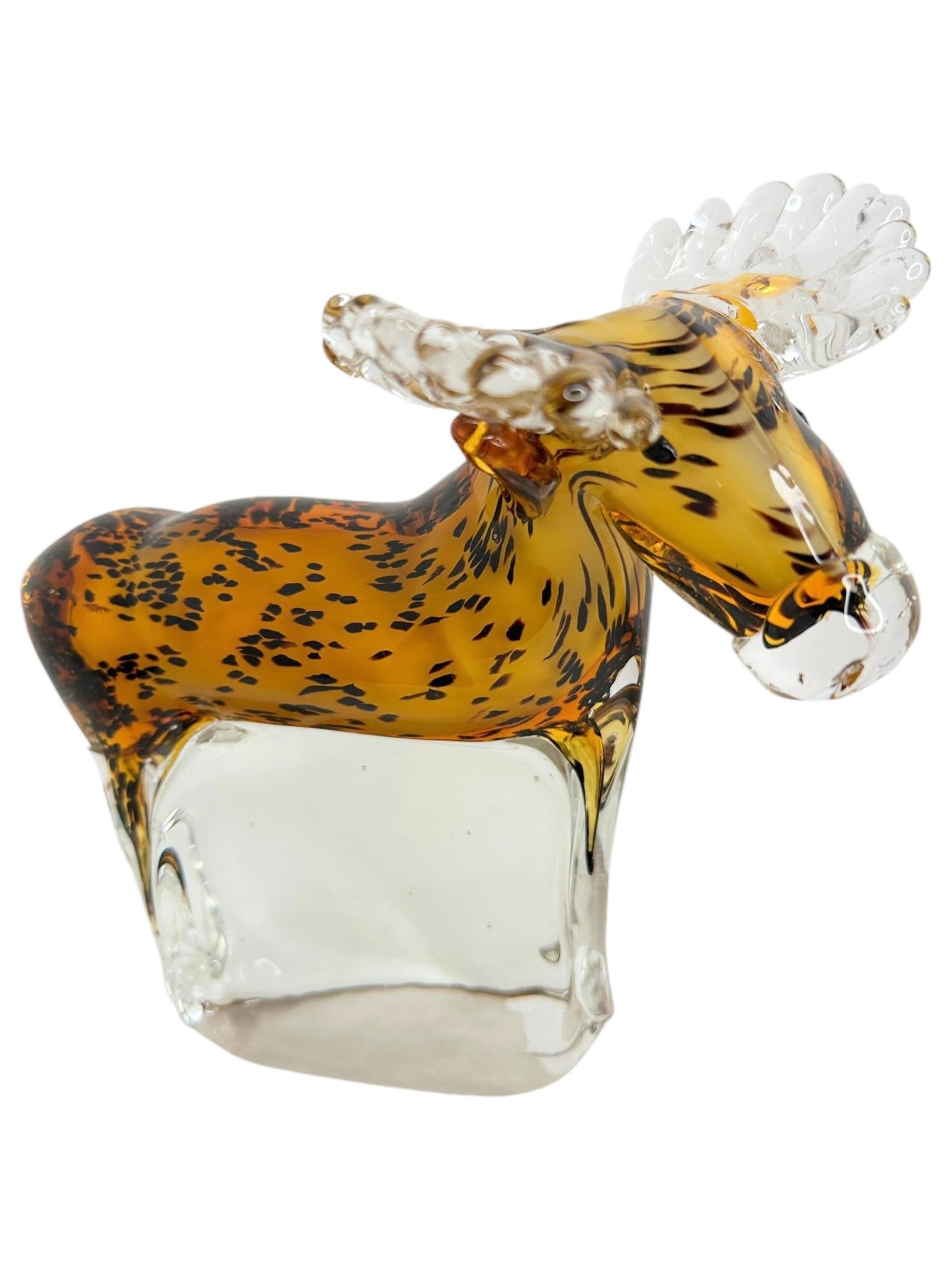 This Murano glass statue was most likely made in the 1980s in Italy. Murano glass is a type of glass that is made on the Venetian island of Murano, located in the northern part of the Venetian lagoon. It is known for its intricate and detailed