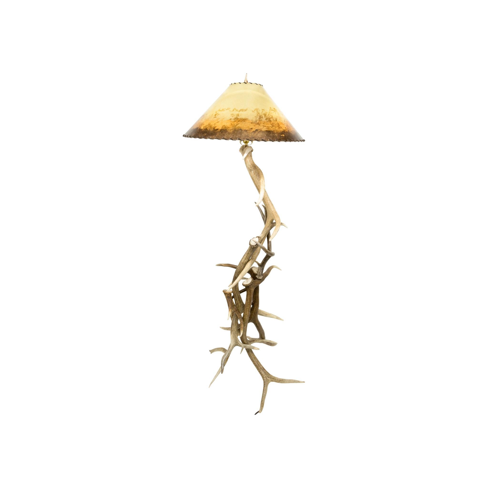 Lampada da terra in corno d'alce in vendita 1