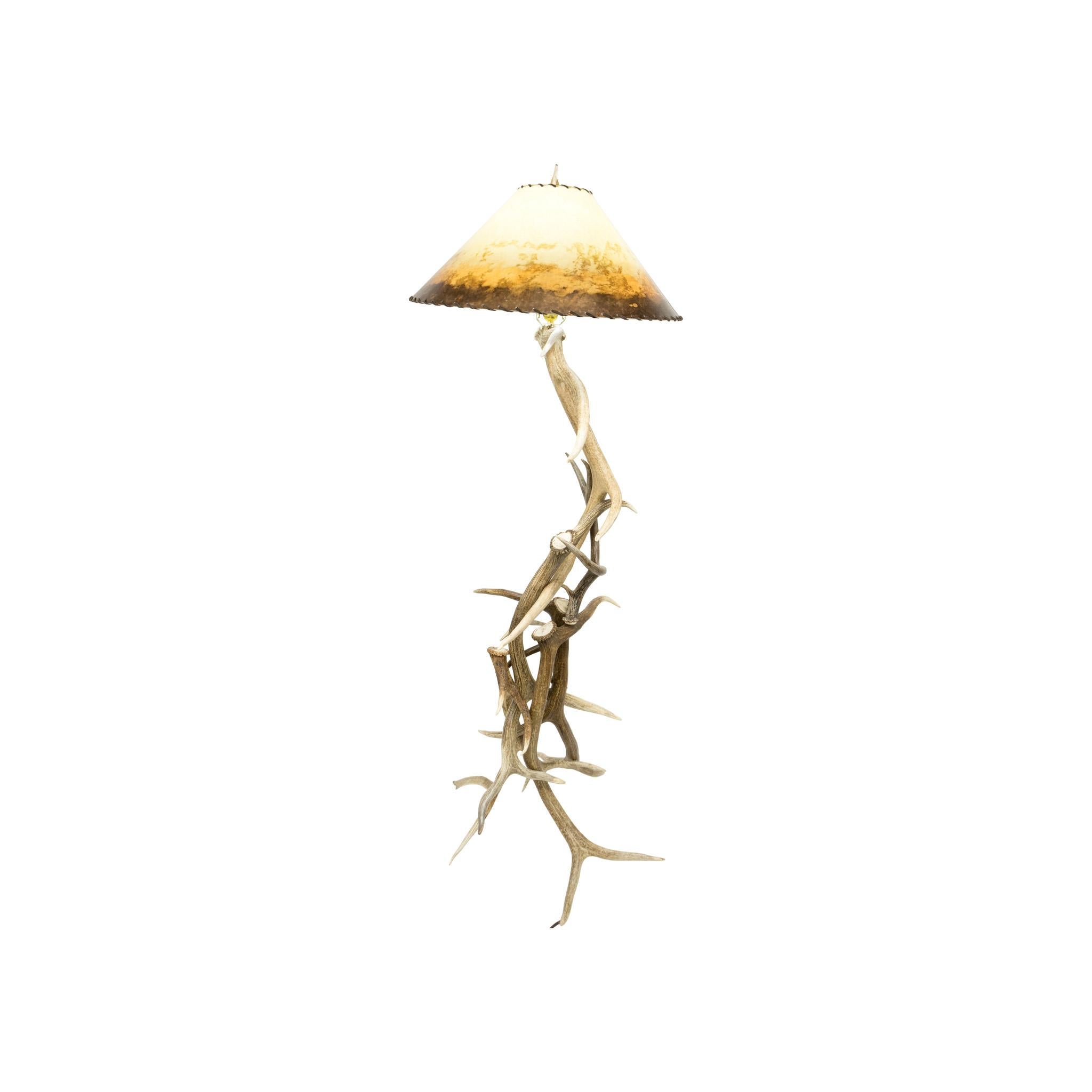 Lampada da terra in corno d'alce in vendita 2