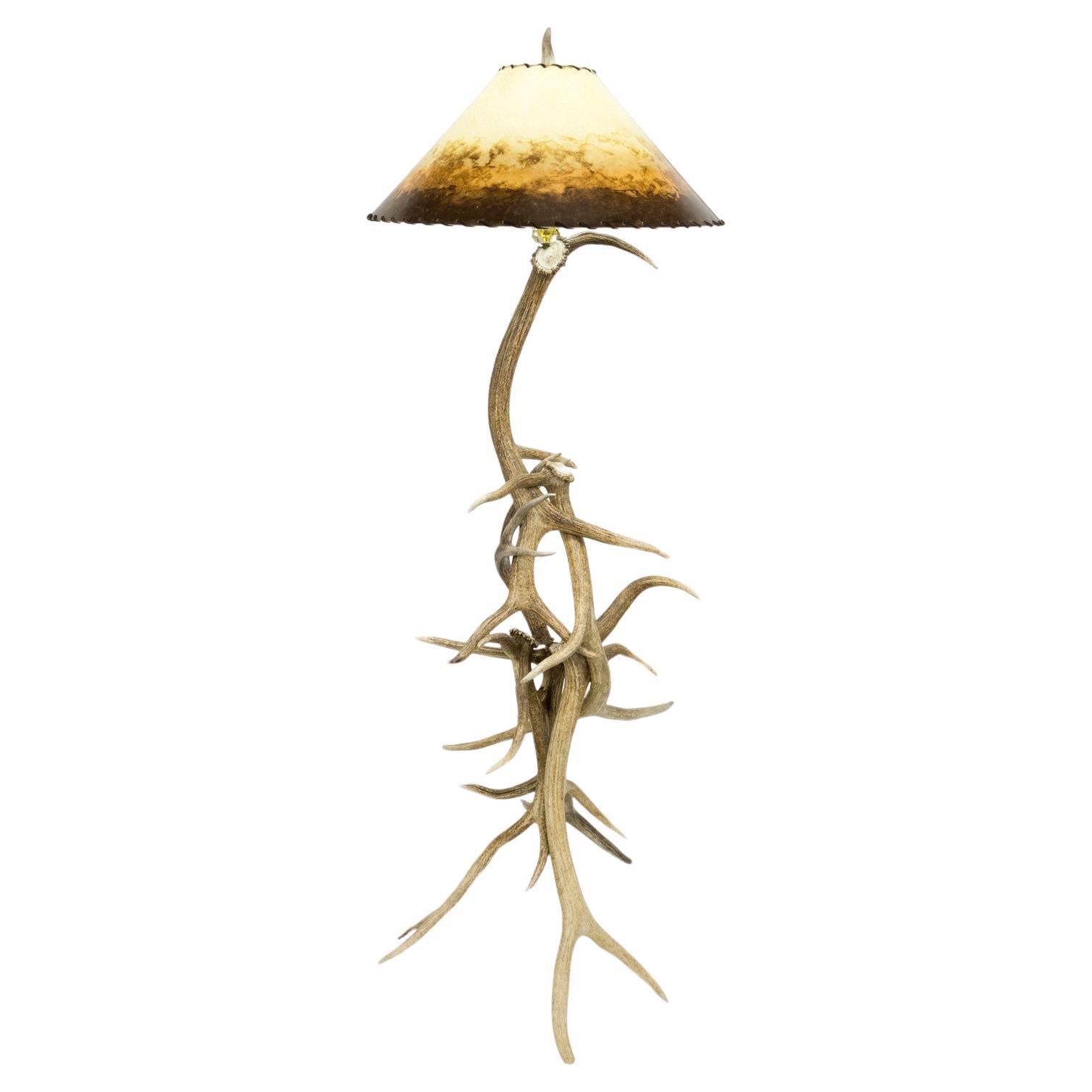 Elk Antler Floor Lamp For Sale