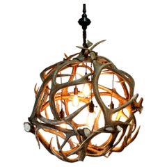 Elk Antler Globe Chandelier by The Peak Antler Elk Antler Globe Chandelier by The Peak Antler
