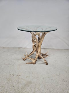 Elk & Mule Deer Antler End Table by The Peak Antler