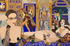 Elka Leonard ** La Clef Du Mystere ** Original Acrylic On Canvas